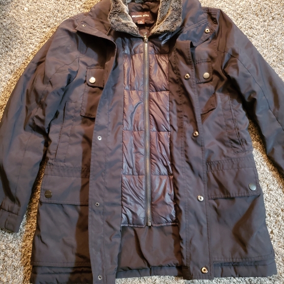 Michael Kors Black Faux Fur Collar Jacket Size M - Picture 3 of 7